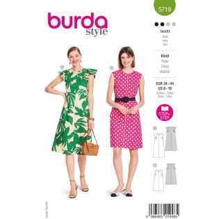 Schnittmuster - burda style - Sommerkleider mit Flügelärmel & ärmelloses Midikleid - 5719
