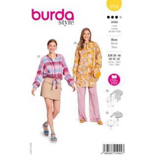 Schnittmuster - burda style - Bluse mit Band & Blusenjacke mit verdeckter Knopfleiste - 5723