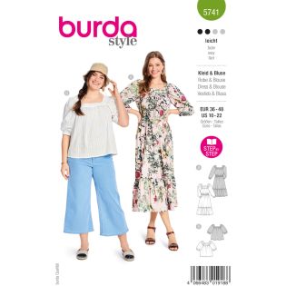 Schnittmuster - burda style - Midistufenkleid und Bluse - 5741