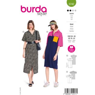 Schnittmuster - burda style - Midihemdblusenkleider  - 5742