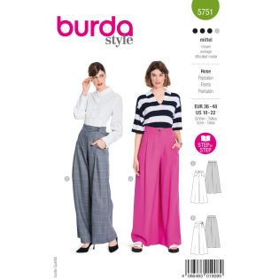 Schnittmuster - burda style - weite Hosen mit Taschen - 5751