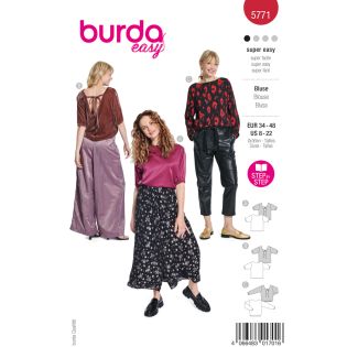 Schnittmuster - burda easy - Bluse mit Rückenausschnitt - 5771   