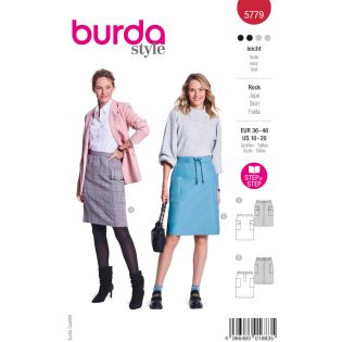 Schnittmuster - burda style - Bleistiftrock mit aufgesetzten Taschen - 5779   