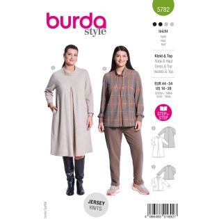 Schnittmuster - burda style - Kleid und Bluse mit Kellerfalte - 5782   