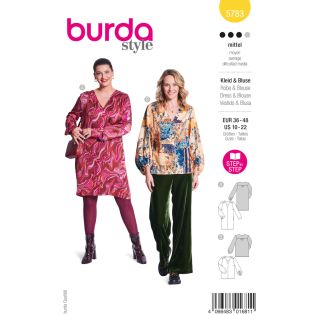 Schnittmuster - burda style - Kleid und Bluse mit Raffungen - 5783  