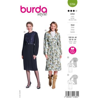 Schnittmuster - burda style - Kleid mit voluminösen Ärmeln - 5784 