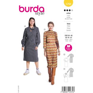 Schnittmuster - burda style - tailliertes Kleid - 5798  