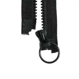 Reißverschluss Opti - P40 - 18cm - Ringschieber - teilbar - schwarz