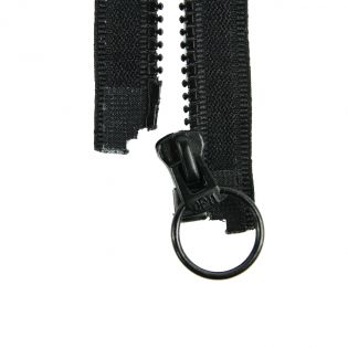Reißverschluss Opti - P40 - 30cm - Ringschieber - teilbar - schwarz
