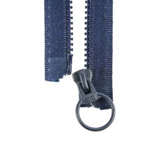 Reißverschluss Opti - P40 - 18cm - Ringschieber - teilbar - navy
