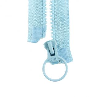 Reißverschluss Opti - P40 - 40cm - Ringschieber - teilbar - eisblau