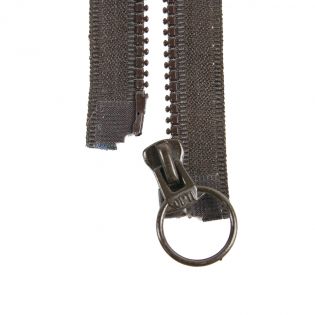 Reißverschluss Opti - P40 - 20cm - Ringschieber - teilbar - zartbitterschoko