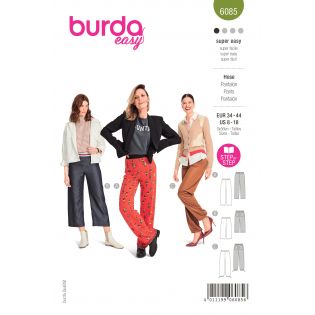 Schnittmuster - burda easy - Hose mit Elastikbund und grader Beinweite - 6085