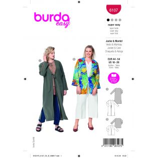 Schnittmuster - burda easy - Plus Size - Blusenjacke - 6107