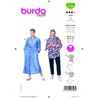 Schnittmuster - burda style - Plus Size - Kleid - 6108