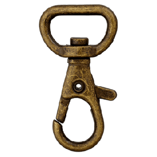 Karabinerhaken - 15 mm - Metall - brüniert