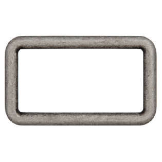 Rechteck-Ring - 40 mm - Metall - altsilber
