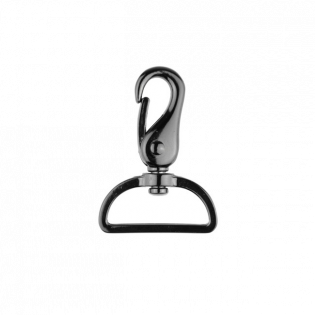 Metall Karabinerhaken - 40mm - Anthrazit