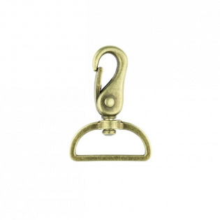 Metall Karabinerhaken - 40mm - Brüniert