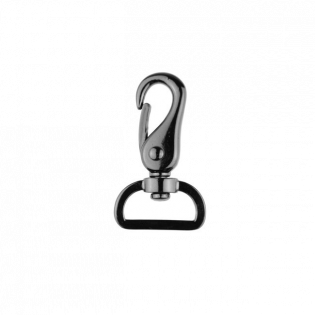 Metall Karabinerhaken - 25mm - Anthrazit