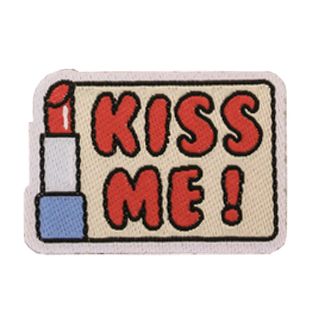 Applikation - gewebt - Kiss me!
