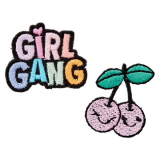 Applikation - Girl´s Pink - Girl Gang - 2er-Set