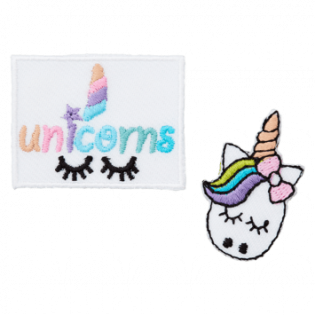 Applikation - Girl´s Pink - Unicorns - 2er-Set