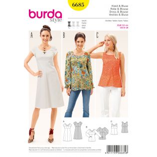 Schnittmuster - burda style - Kleid, Bluse - 6685