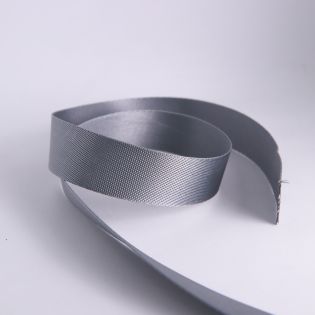 Gurtband - uni - 25 mm - silber/grau 