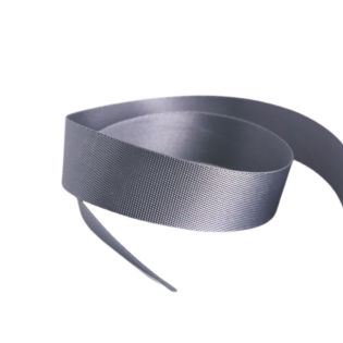 Gurtband - uni - 25 mm - silber/grau 