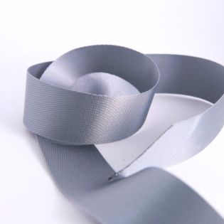 Gurtband - uni - 40 mm - silber/grau