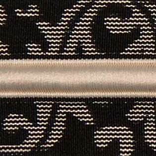 Gummiband - mit Kordelzug - 50 mm - schwarz-beige
