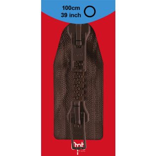 Reißverschluss Opti - P60 - 100cm - Werraschieber - Zweiwege - teilbar - dunkelbraun