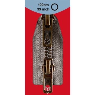 Reißverschluss Opti - M60 - 100cm - Werraschieber - Zweiwege - teilbar - hellgrau
