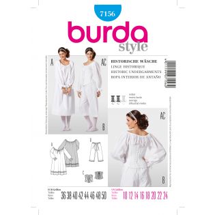 Schnittmuster - burda style - Historische Wäsche - 7156