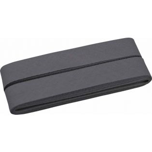 Baumwollschrägband - 40/20 - 5m Coupon - anthrazit