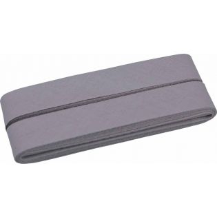 Baumwollschrägband - 40/20 - 5m Coupon - grau