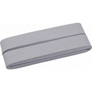 Baumwollschrägband - 40/20 - 5m Coupon - silbergrau