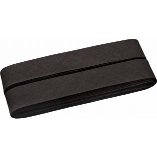 Baumwollschrägband - 40/20 - 5m Coupon - zartbitterschokolade