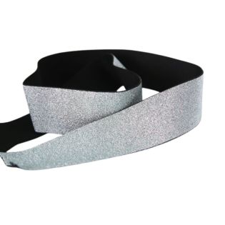 Gummiband - 40 mm - silber - mint
