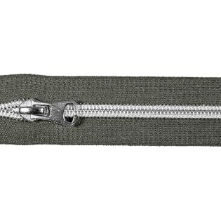 Spiralreißverschluss - S80 - Meterware - mit Zipper - grau