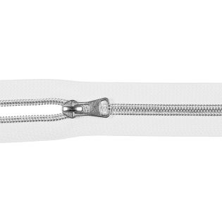 Spiralreißverschluss - S80 - Meterware - mit Zipper - weiß