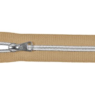 Spiralreißverschluss - S80 - Meterware - mit Zipper - beige