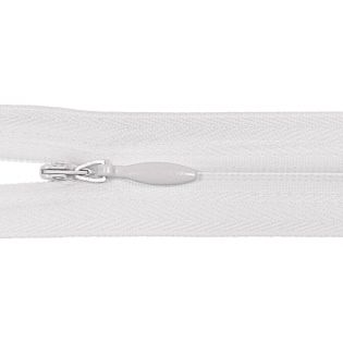 Reißverschluss - nahtverdeckt - S43 - Meterware - mit Zipper - weiß