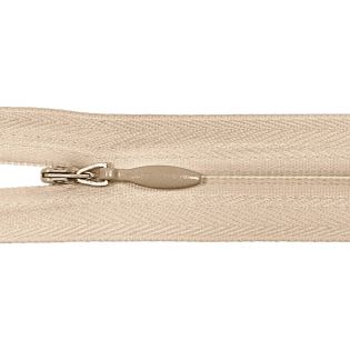 Reißverschluss - nahtverdeckt - S43 - Meterware - mit Zipper - beige