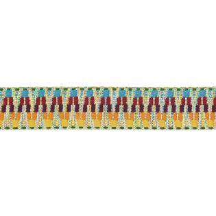 Gurtband - 38 mm - Zickzack - bunt