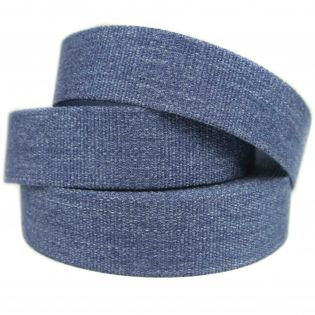 Viskosegurtband - melange - 40 mm - jeansblau