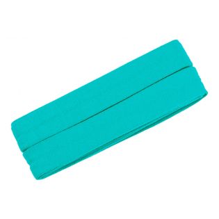 Jerseyschrägband - 40/20 - 3m Coupon - helltürkis