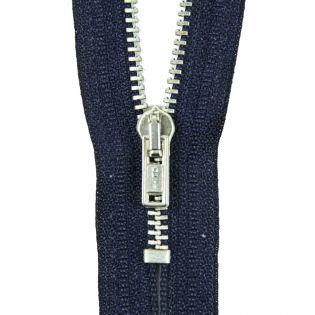 Reißverschluss Opti - M40-silber - 20cm - Werraschieber - nicht teilbar - navy