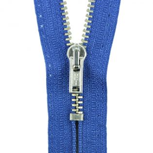 Reißverschluss Opti - M40-silber - 18cm - Werraschieber - nicht teilbar - Royalblau